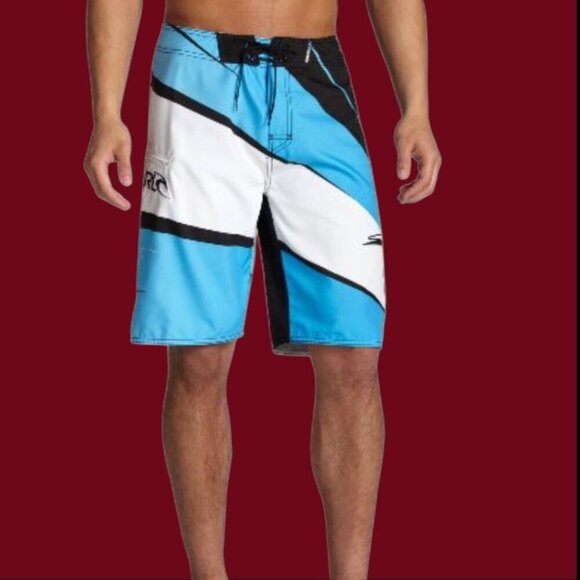 Rip Curl Mens Fanning Eagle Pro Boardshort Blue & Black Size 34 - Picture 1 of 13